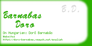 barnabas doro business card